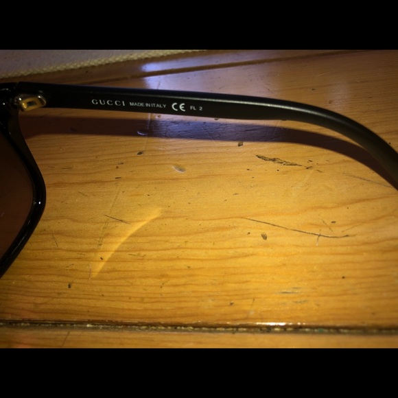Gucci Black Bileu Square Gradient Glasses - Picture 5 of 8